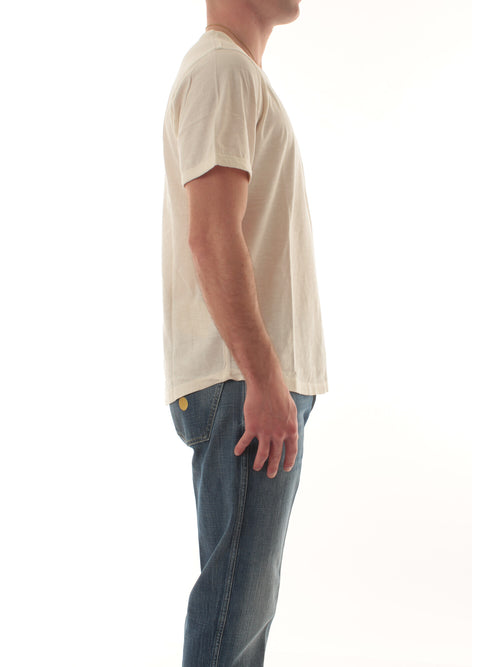 Sun 68 T-shirt jersey slub da uomo bianco