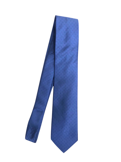 Rosi Collection cravatta da uomo in seta jacquard fondo blu royal