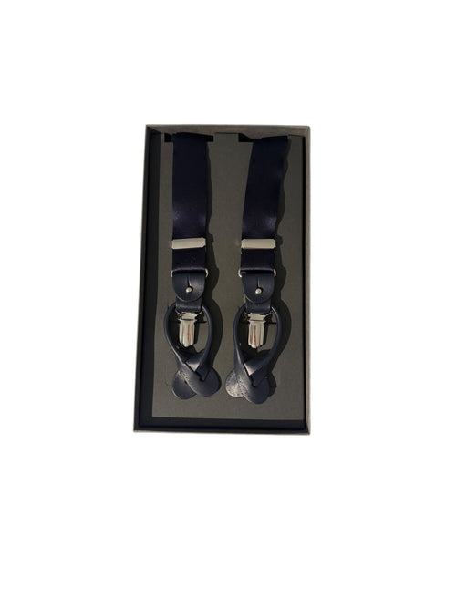 Rosi Collection Bretelle da uomo in seta blu