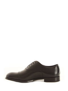 Doucal's scarpa stringata oxford cap toe in pelle da uomo nero