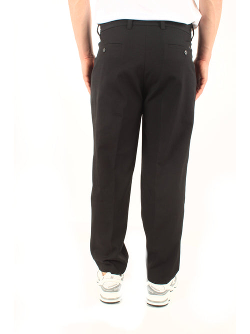 Herno pantalone in fresh crinkled woven da uomo nero