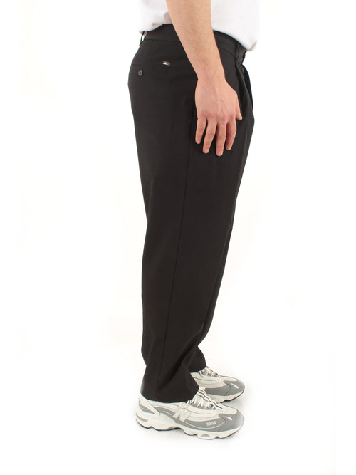 Herno pantalone in fresh crinkled woven da uomo nero