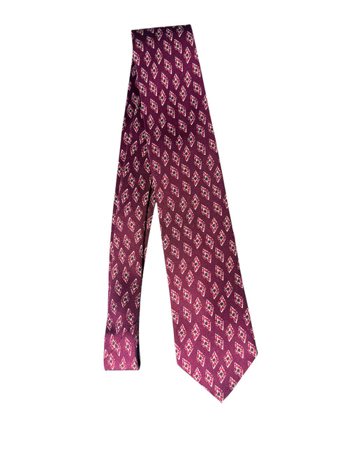 Fefè cravatta da uomo 3 pieghe bordeaux