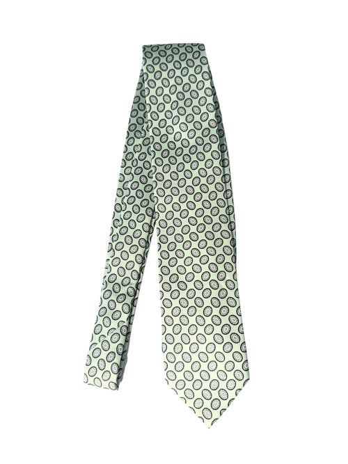 Fefè cravatta da uomo 3 pieghe verde acqua