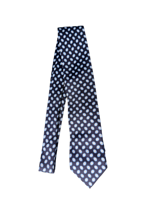 Fefè cravatta da uomo 3 pieghe blu