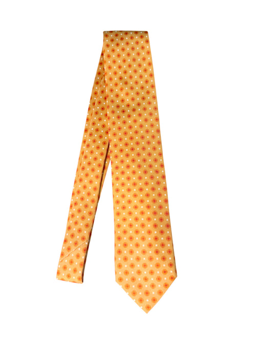 Fefè cravatta da uomo 3 pieghe arancione