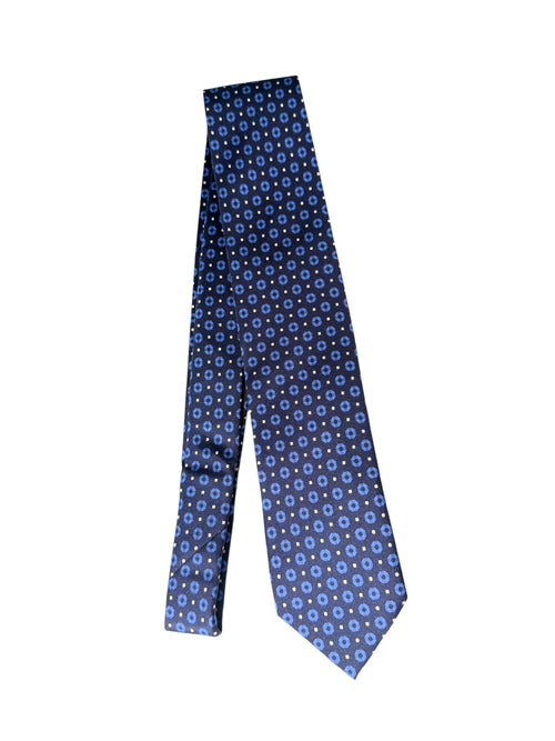 Fefè cravatta da uomo 3 pieghe blu