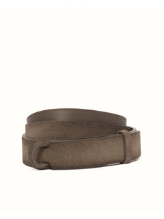 Orciani cintura nobuckle cloudy in suede da uomo fango