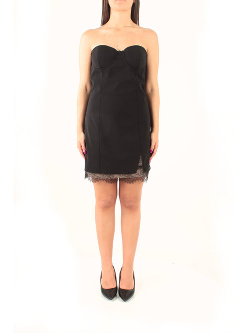 Patrizia Pepe tubino mini in crêpe da donna nero