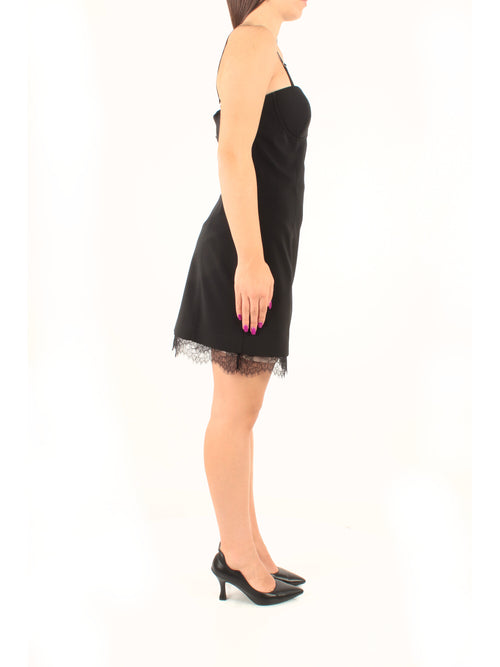 Patrizia Pepe tubino mini in crêpe da donna nero