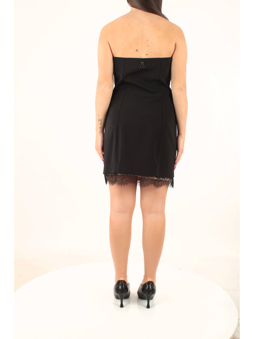 Patrizia Pepe tubino mini in crêpe da donna nero