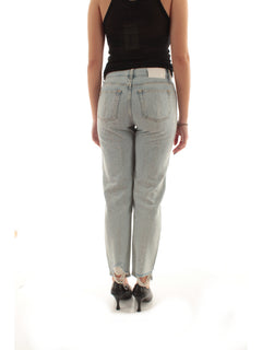 Patrizia Pepe jeans a sigaretta con strass light blue