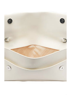 Patrizia Pepe Pochette Fly in pelle con catena da donna wooly white