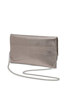 Patrizia Pepe Pochette Fly in pelle con catena da donna mercury