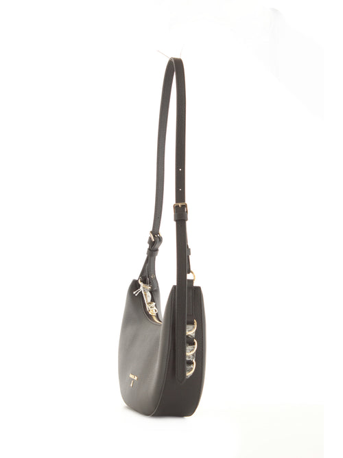 Patrizia Pepe borsa a tracolla con zip da donna nero