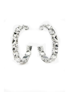 Patrizia pepe orecchini a cerchio diamond da donna crystal strass