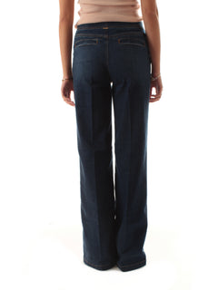 Twinset jeans wide leg da donna denim scuro