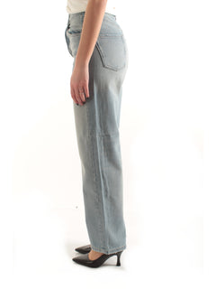 Twinset jeans carrot fit cinque tasche da donna denim chiaro