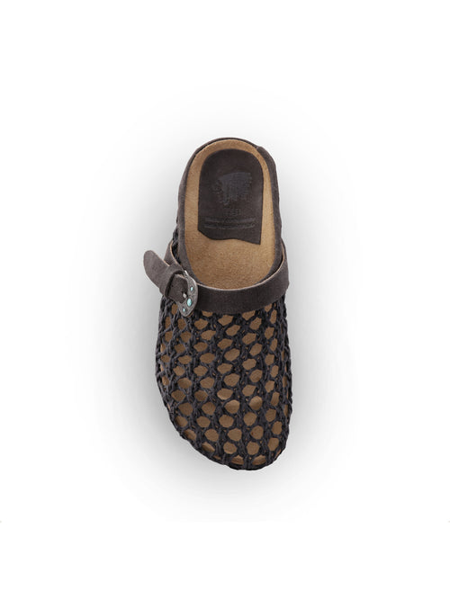 TAJI Sabot intrecciato da donna nero