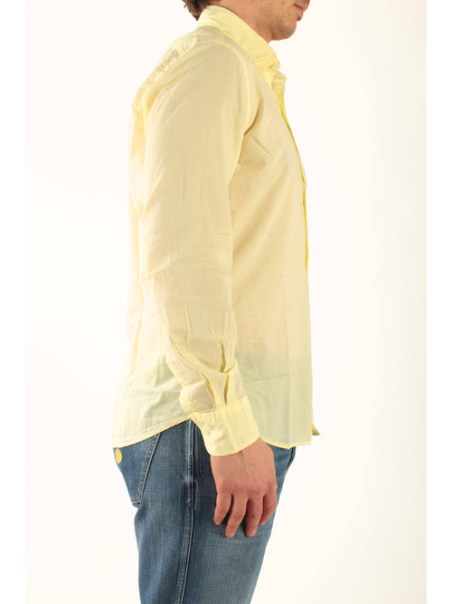 MC2 Saint barth camicia chemise in cotone uomo giallo