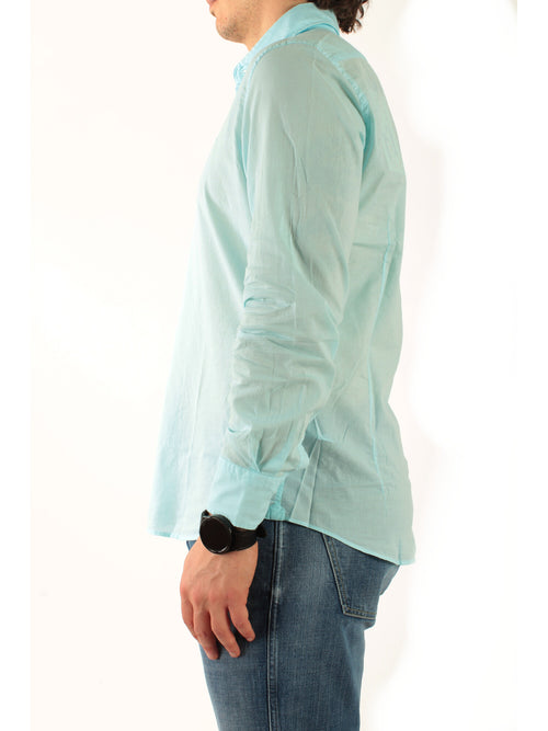 MC2 Saint barth camicia chemise in cotone uomo verde acqua