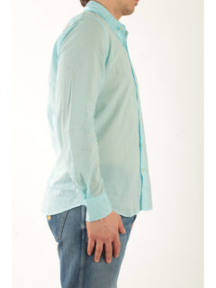 MC2 Saint barth camicia chemise in cotone uomo verde acqua