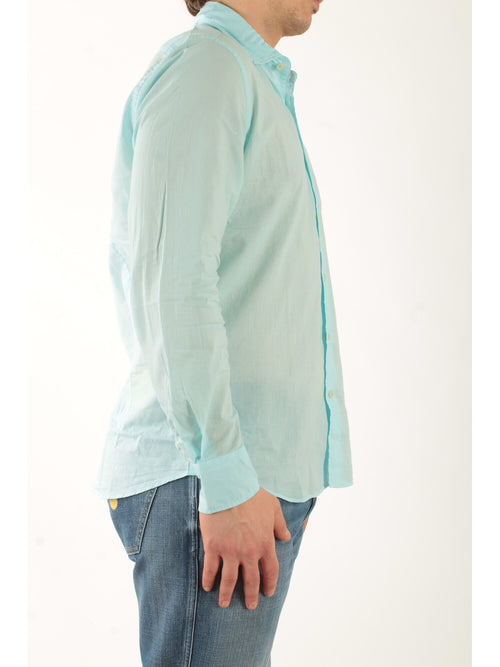 MC2 Saint barth camicia chemise in cotone uomo verde acqua