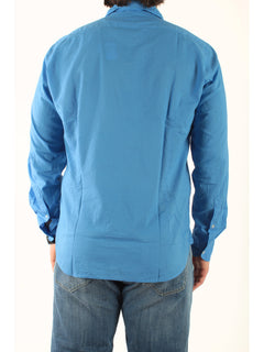 MC2 Saint barth camicia chemise in cotone uomo azzurro