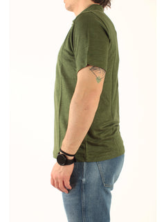 MC2 Saint barth polo in lino da uomo verde militare