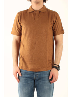 MC2 Saint barth polo in lino da uomo marrone