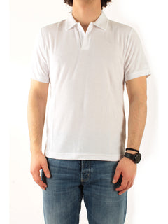 MC2 Saint barth polo in lino da uomo bianco