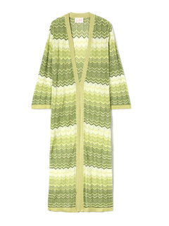 MC2 Saint barth TONIA cardigan lungo in maglia sea wave