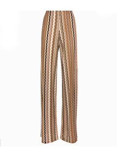 MC2 Saint barth pantaloni a gamba larga amalia in maglia raschel da donna multicolor