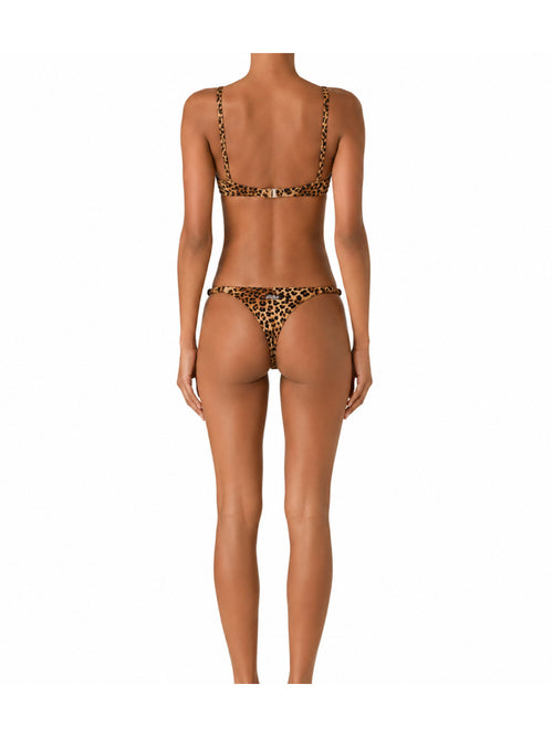 MC2 Saint Barth Bikini Perlamir balconette da donna leopard