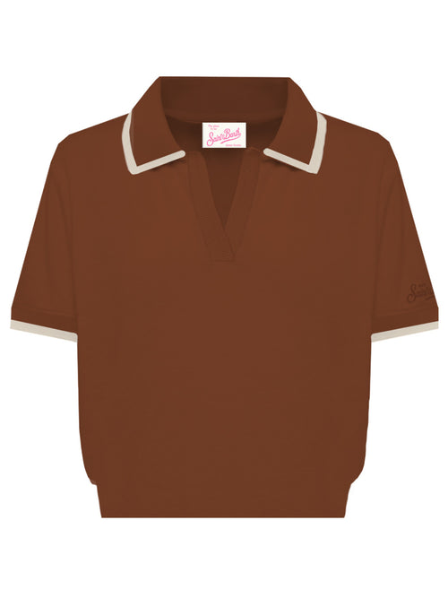 MC2 Saint barth EVONNE polo da donna marrone