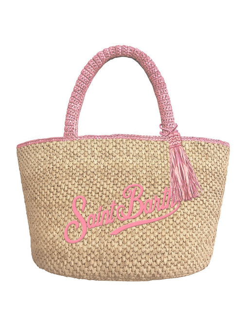MC2 Saint barth borsa marcy in raffia da donna sabbia