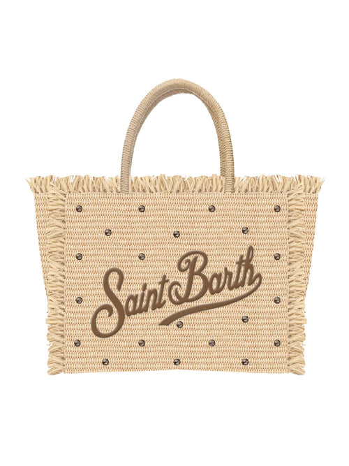 MC2 Saint barth Borsa Colette straw effetto paglia da donna strass