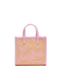 MC2 Saint barth VIVIAN MINI borsa effetto paglia da donna beige