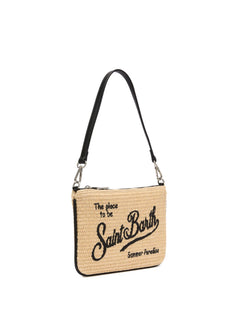 MC2 Saint barth PARISIENNE MINI borsa effetto paglia da donna beige