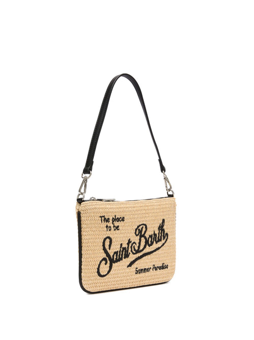MC2 Saint barth PARISIENNE MINI borsa effetto paglia da donna beige