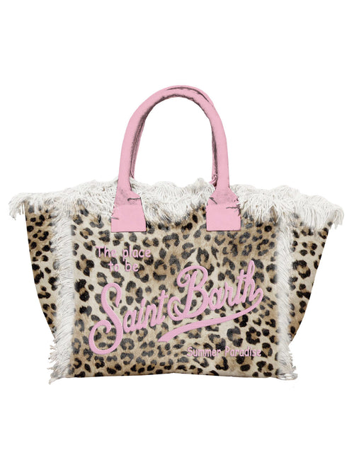 MC2 Saint Barth Borsa a spalla vanity da donna sand leopard