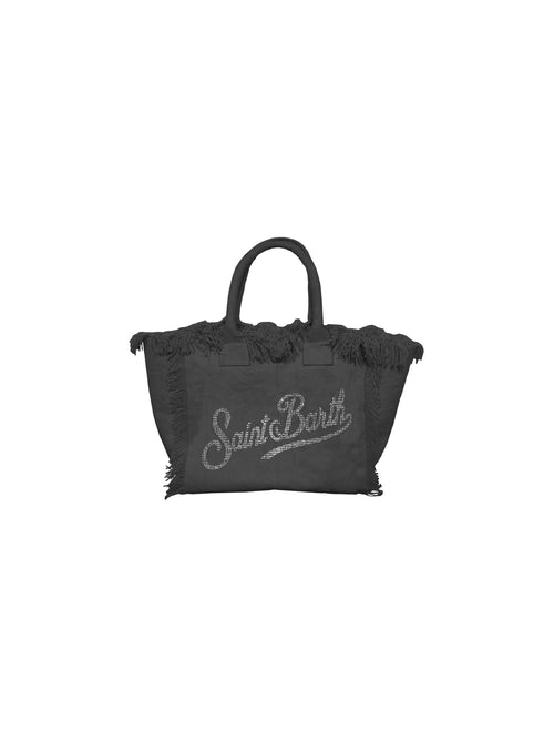 MC2 Saint barth borsa vanity mini in canvas da donna nero