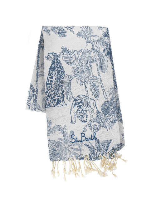 MC2 Saint barth telo mare FOUTAS in cotone blu