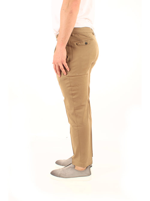 Santaniello ARECHI pantalone con pinces da uomo terra