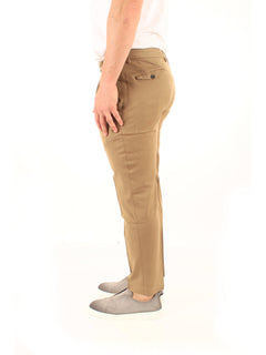 Santaniello ARECHI pantalone con pinces da uomo terra