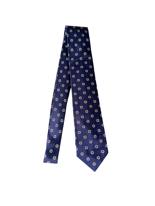 Barba cravatta 7 pieghe da uomo blu