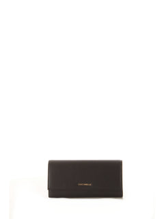 Coccinelle METALLIC SOFT LARGE portafoglio in pelle da donna nero