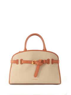 Coccinelle sabine large borsa in canvas natural crab
