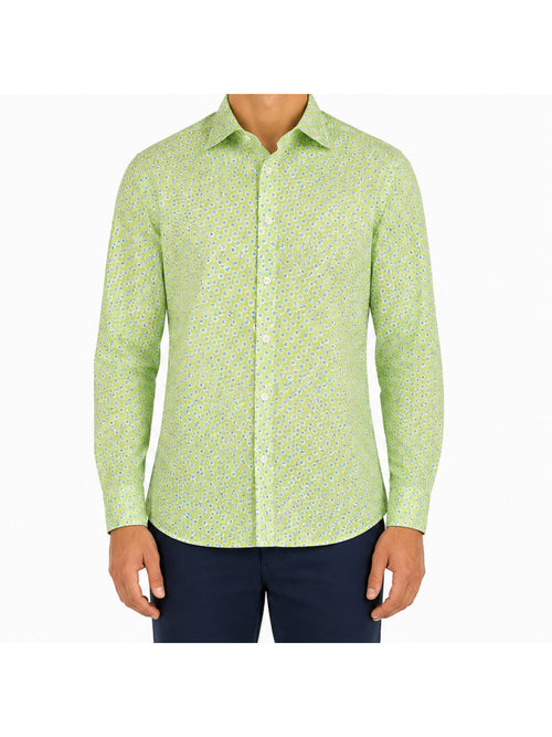 Fedeli camicia fantasia da uomo verde