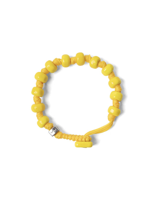 Aua bracciale vetro giallo unisex, GIALLO LIMONE